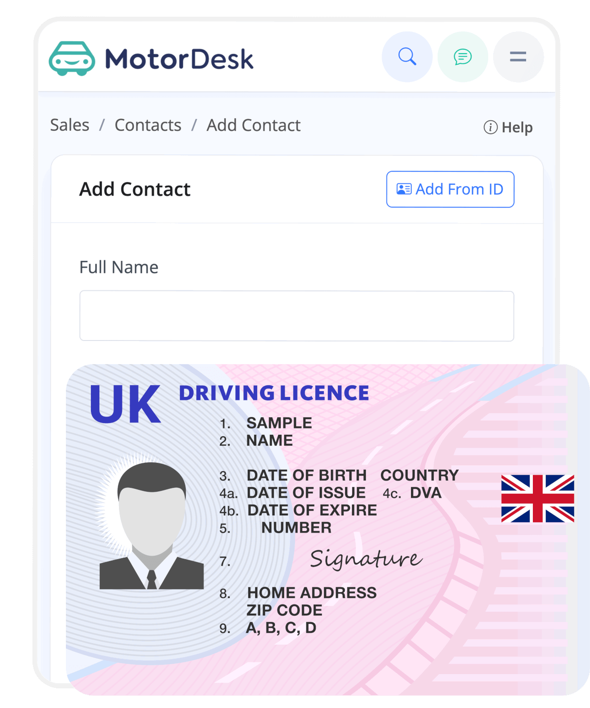 MotorDesk - Car Dealership AI - Add Contact From ID